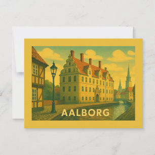 Postal Paisaje urbano de Aalborg Dinamarca