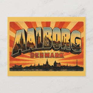 Postal Paisaje urbano de Aalborg Dinamarca