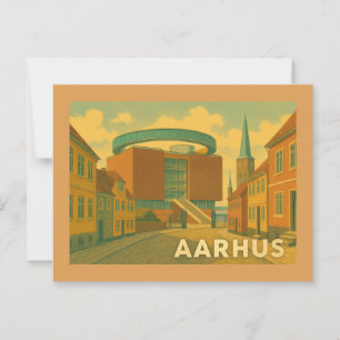 Postal Paisaje urbano de Aarhus Dinamarca