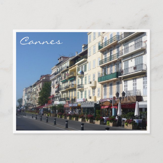 Postal paisaje urbano de canas (Anverso)