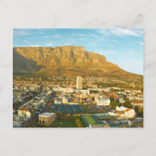 Postal Paisaje urbano de Ciudad del Cabo con montaña de m