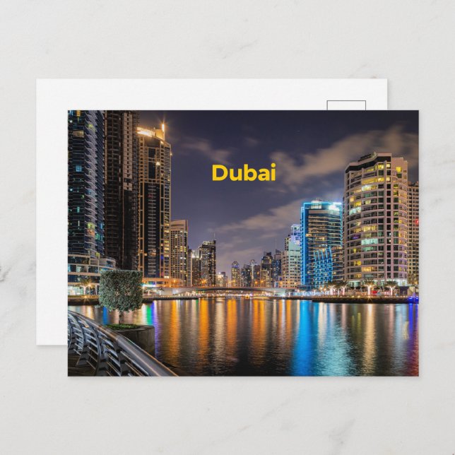 Postal Paisaje urbano de Dubai (Anverso / Reverso)