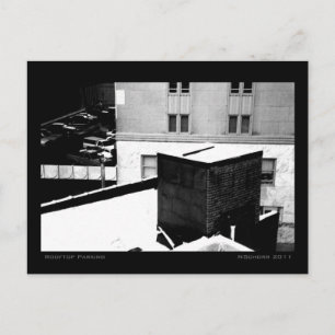 Postal Paisaje urbano de invierno en la azotea