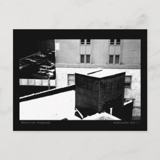 Postal Paisaje urbano de invierno en la azotea