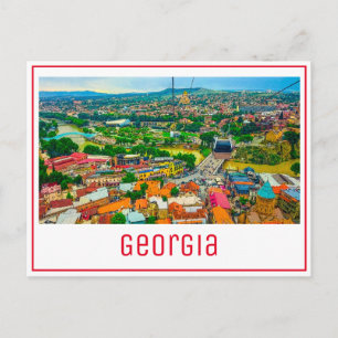 Postal Paisaje urbano de la calle de Tbilisi Georgia Arqu