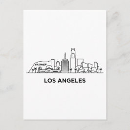 Postal Paisaje Urbano de Los Ángeles Minimalista Arte de