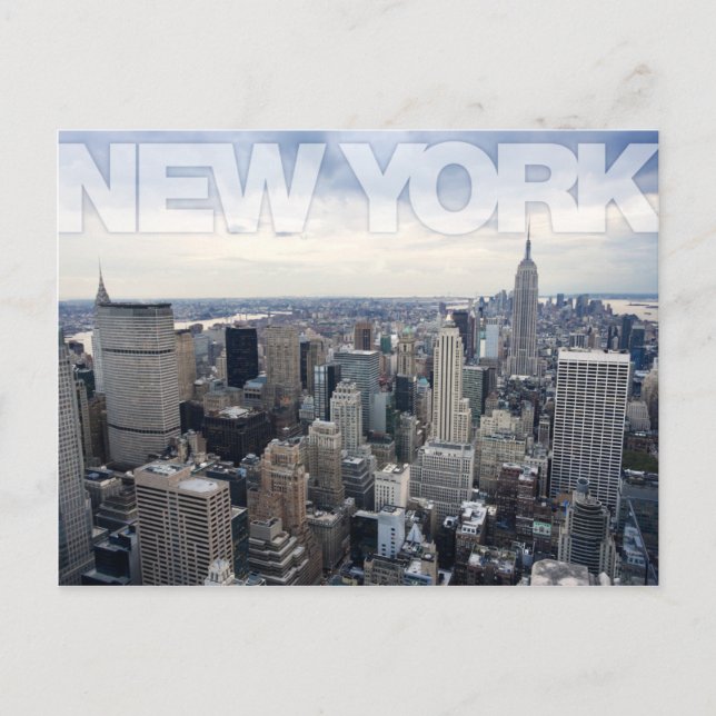 Postal Paisaje urbano de Nueva York (Anverso)