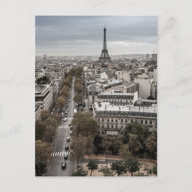 Postal Paisaje urbano de París Francia (Anverso)