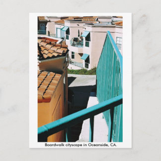 Postal Paisaje urbano en el paseo marítimo en Oceanside,