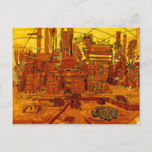 Postal Paisaje urbano futurista