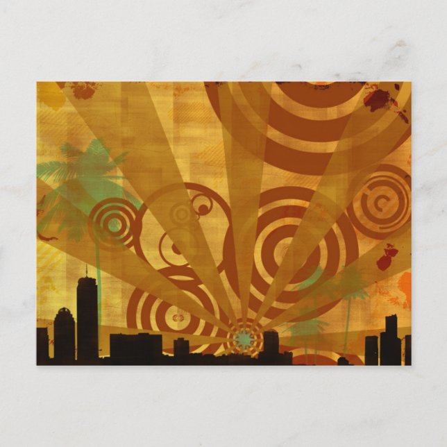 Postal paisaje urbano retro (Anverso)