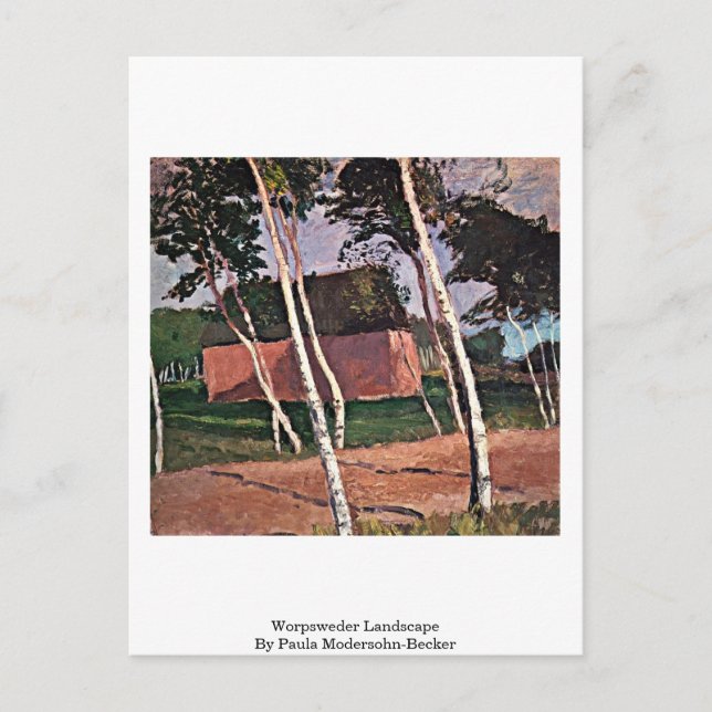 Postal Paisaje Worpsweder De Paula Modersohn-Becker (Anverso)