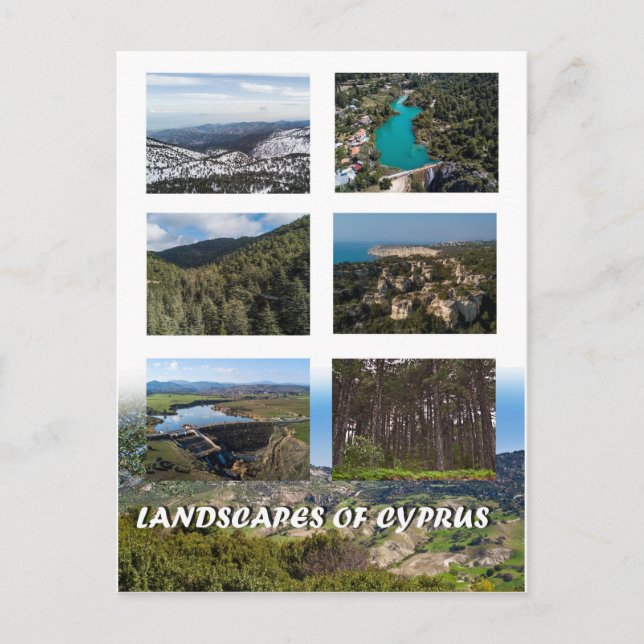 Postal Paisajes de Chipre (Anverso)