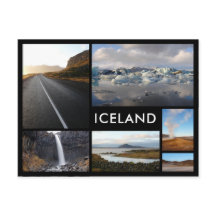Paisajes de Islandia collage de imágenes con varia