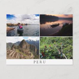 Postal Paisajes de Perú en recuerdo de collage