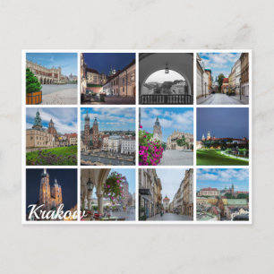 Postal Paisajes del casco antiguo de Cracovia, Polonia