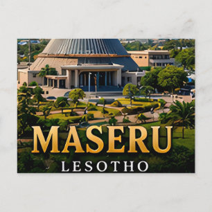 Postal Paisajes montañosos de Maseru y patrimonio Basotho