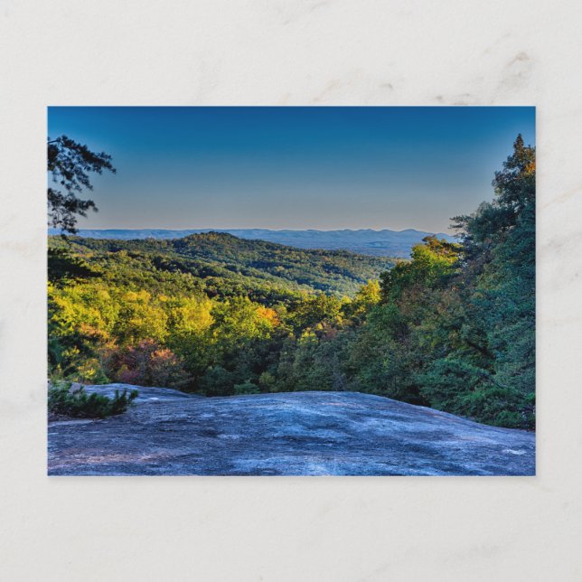 Postal paisajes naturales de la montaña de piedra de caro (Anverso)