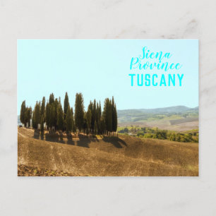 Postal Paisajes típicos de la provincia de Siena en la To