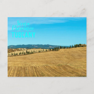 Postal Paisajes típicos de la provincia de Siena en la To