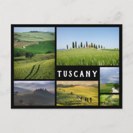 Postal Paisajes toscanos collage de marcos negros