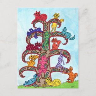 Postal Paisley Cat Tree of Life