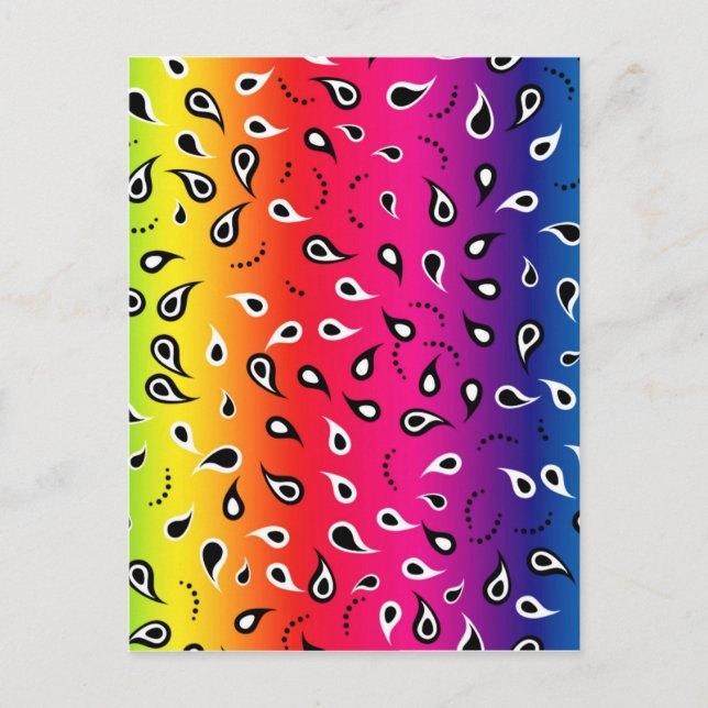 Postal Paisley Rainbow (Anverso)