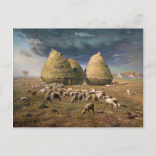 Postal Pajareras: Otoño - Jean-François Millet