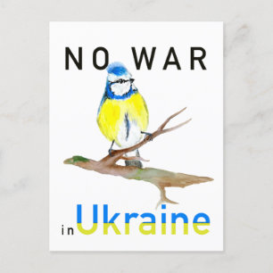 Postal Pájaro acuarela No hay guerra en Ucrania Tote Bag