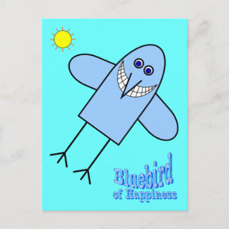 Postal Pájaro azul de la felicidad