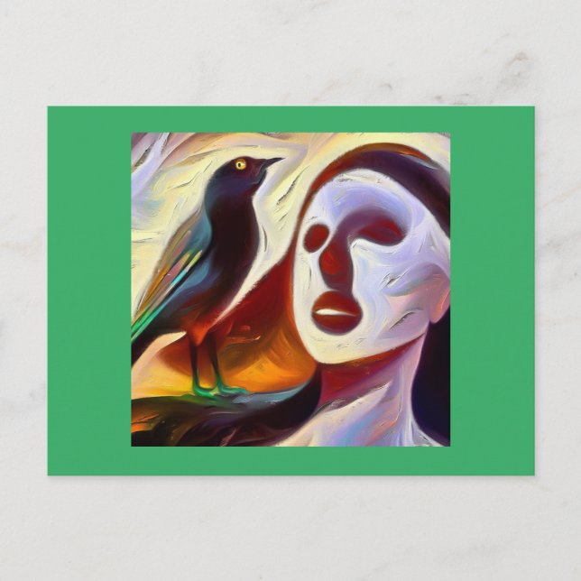 Postal Pájaro Burlón Animal Espiritual 3 (Anverso)