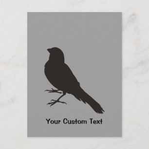 Postal Pájaro Canario de Pie