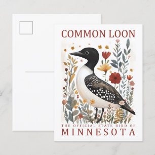 Postal Pájaro común de los lomos de Minnesota USA Travel
