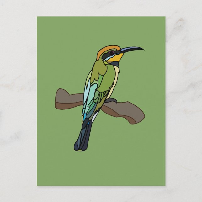 Postal Pájaro de Bee-Eater (Anverso)