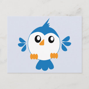 Postal Pájaro de Blue Lil'
