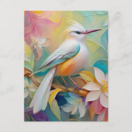 Postal Pájaro de Fantasía Rumped Dorado