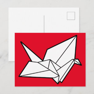 Postal Pájaro de origami