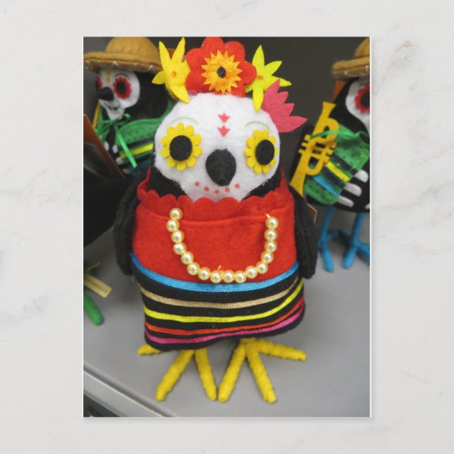Postal Pájaro del Día de los Muertos (Anverso)