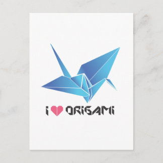 Postal pájaro del origami