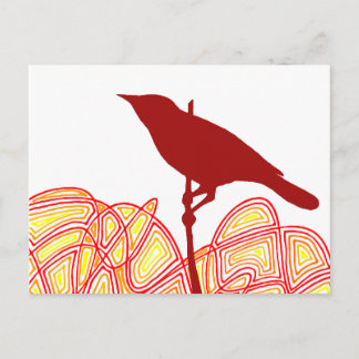 Postal Pájaro en una rama