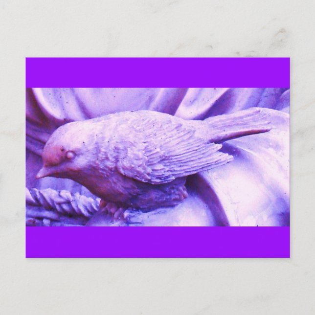 Postal Pájaro Estatuario Púrpura (Anverso)