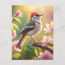 Pájaro Fantasía de Cabeza Roja y Pecho Búfalo