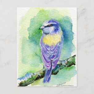 Postal Pájaro morado