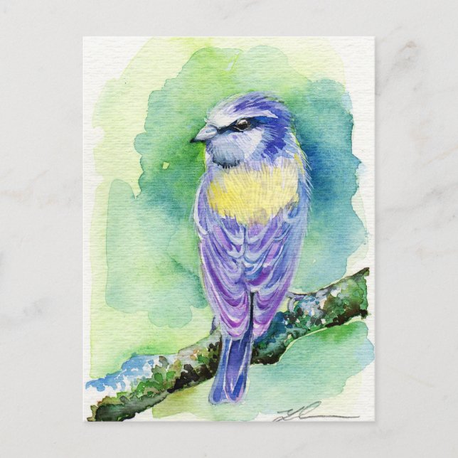 Postal Pájaro morado (Anverso)