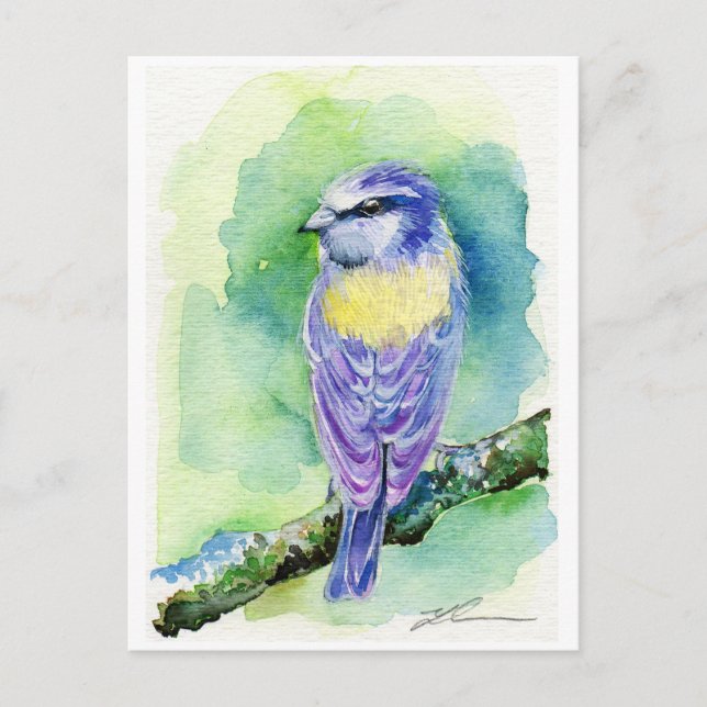 Postal Pájaro morado (Anverso)