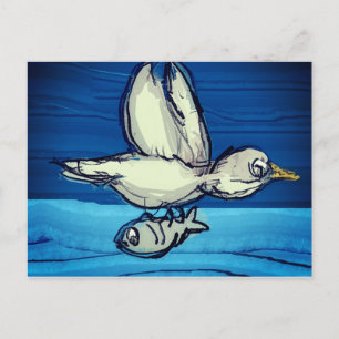 Postal Pájaro pesquero