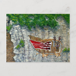 Postal Pájaro Piasa Leyenda Nativa Americana de Illinois