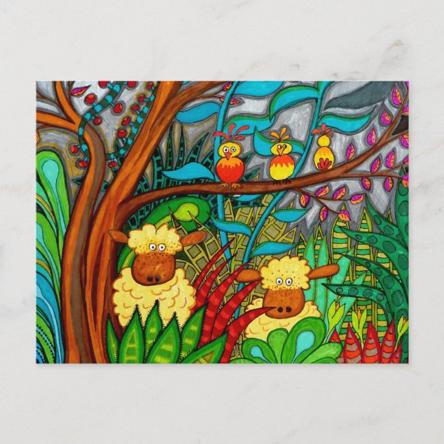 Postal Pájaro pudriendo (Anverso)