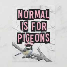 Postal Pájaro Punk Alternativo Anti Conformidad