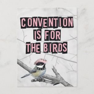 Postal Pájaro Punk Alternativo Anti Conformidad